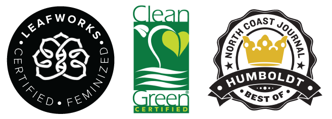 Leafworks, Best of Humboldt, and Clean Green Certified Logos