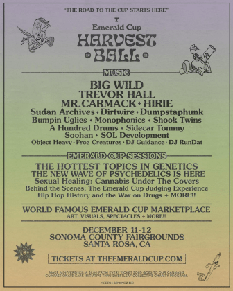 Harvest Ball emerald cup flyer