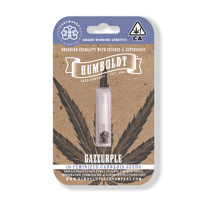 Gazzurple cannabis seeds product package