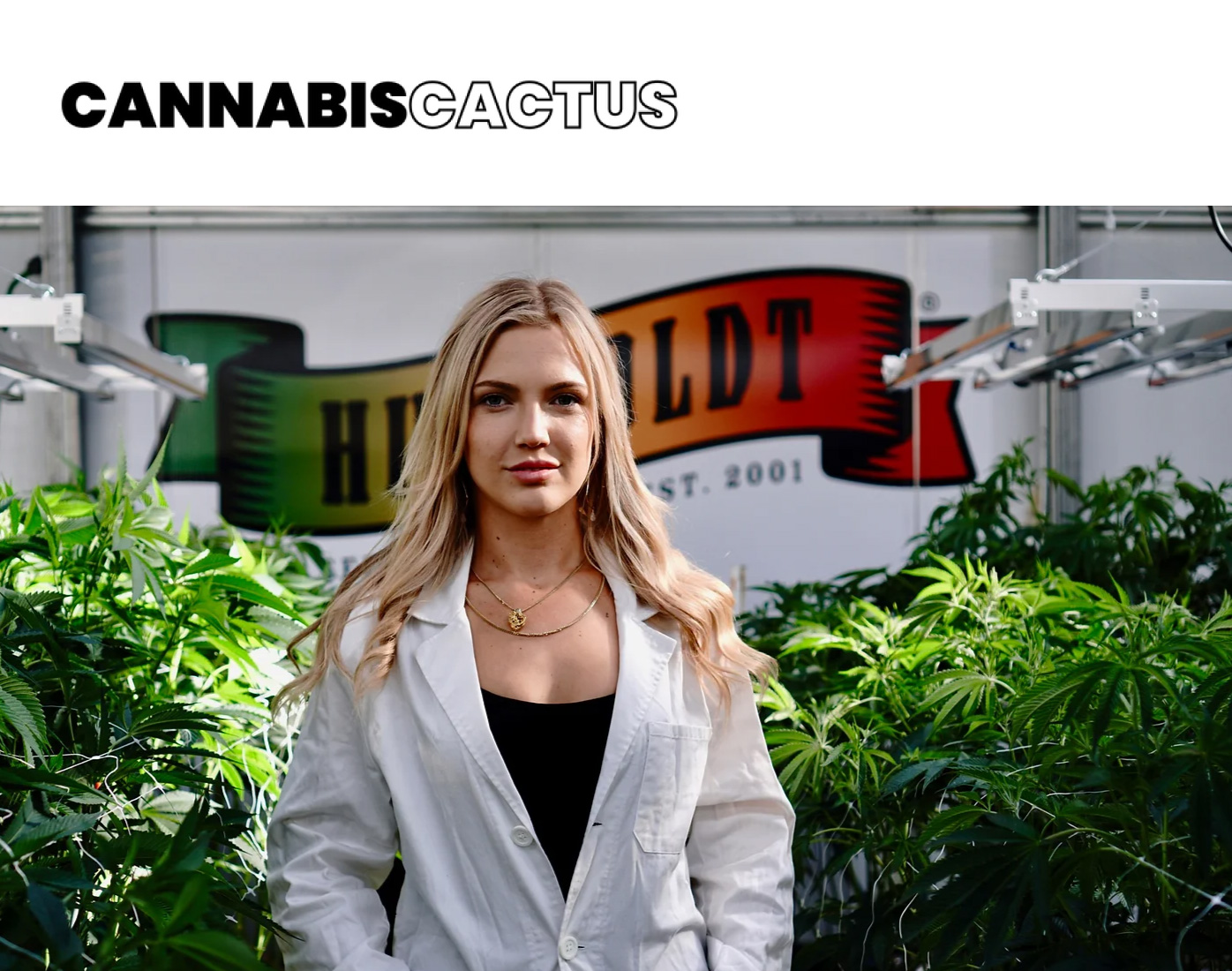 Halle Pennington in cannabis grow room