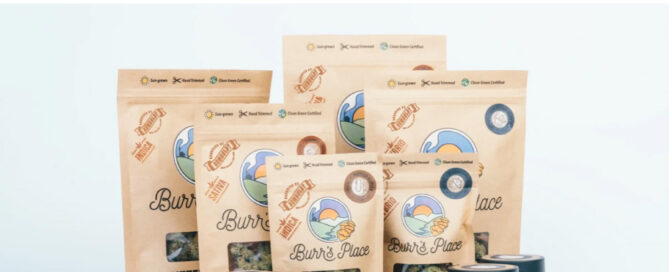 Burr&#039;s Place nutter nudder cannabis bloem in verpakkingen