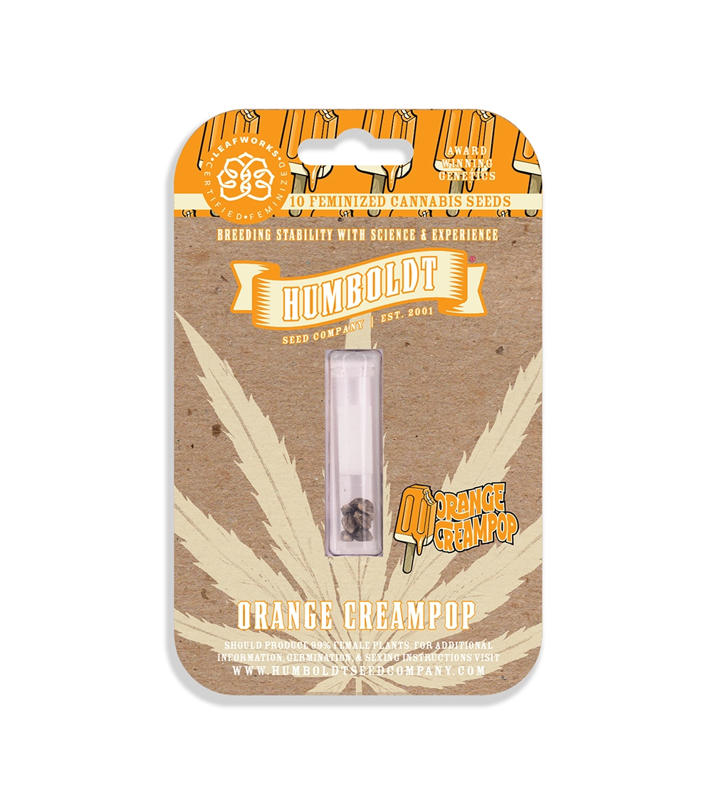 Orange Creampop Cannabis Strain Packaging