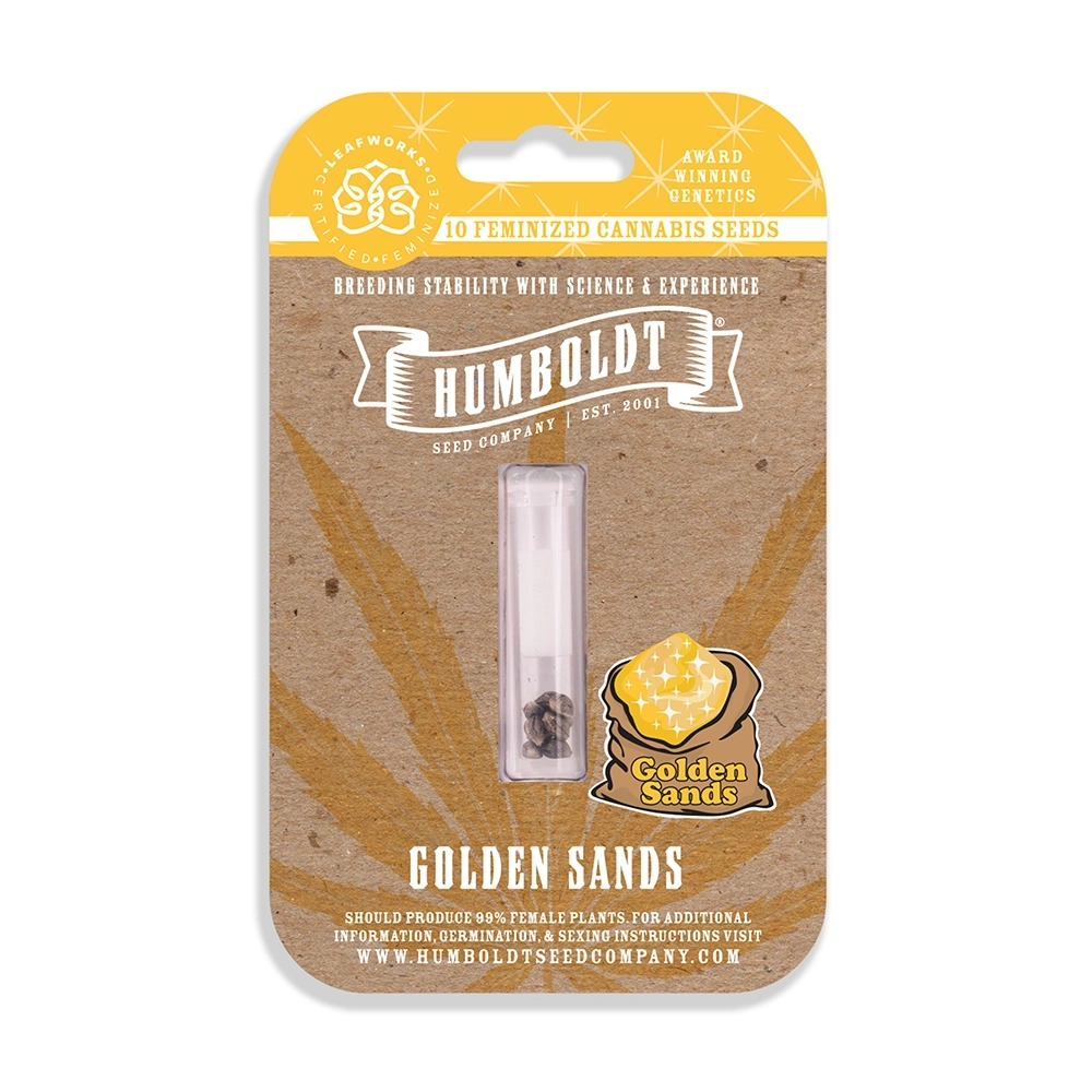 Golden Sands Cannabis Seed packaging humboldt seed company