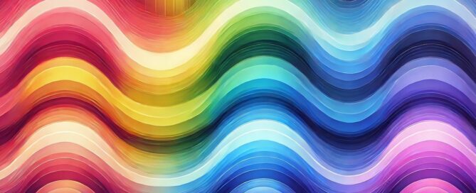 rainbow colors in abstract ph scale for cannabis