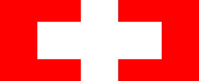 swiss flag red with white cross in center