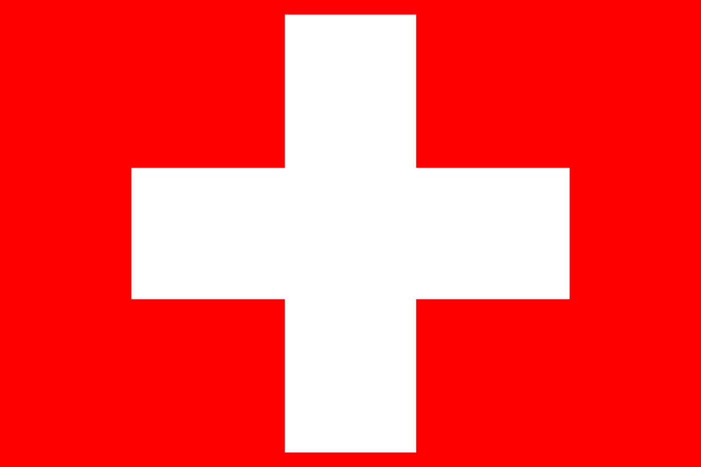 swiss flag red with white cross in center