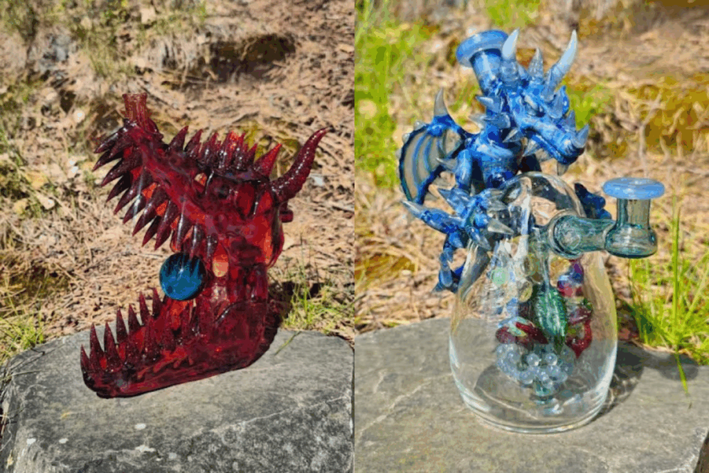 PolteGlass functional glass art dragons