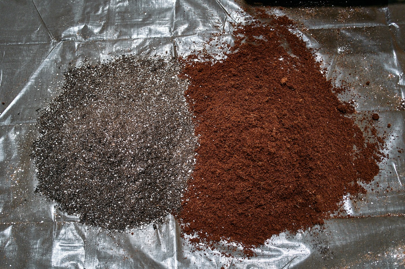 prepping soil mix for coco coir cannabis cultivation