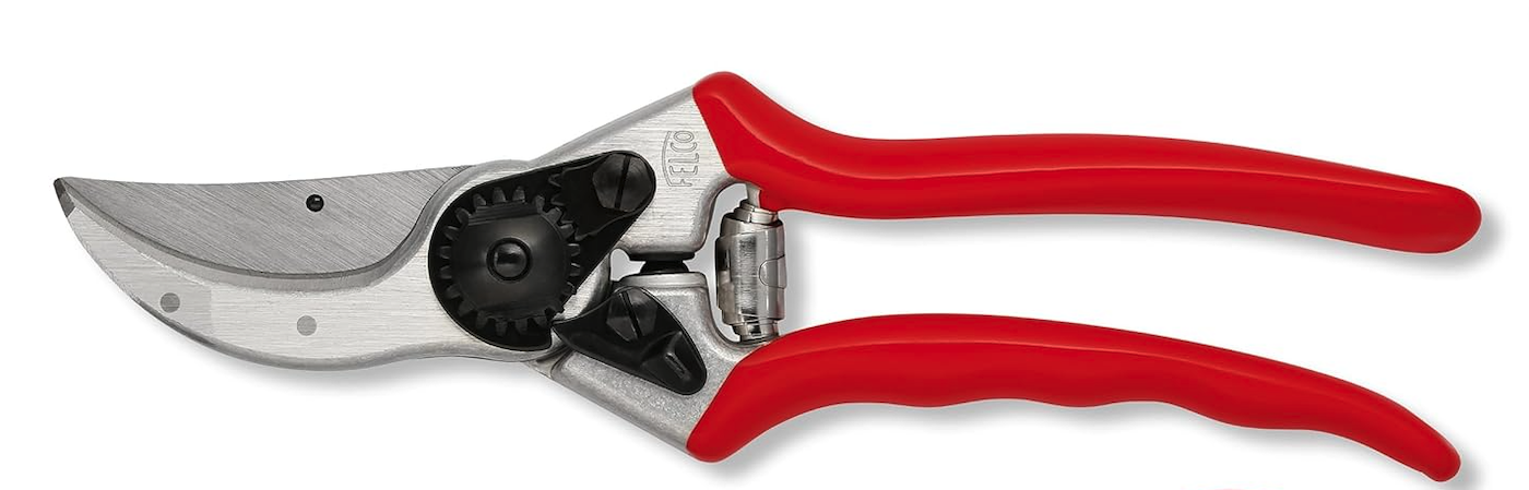 Red cannabis pruning shears