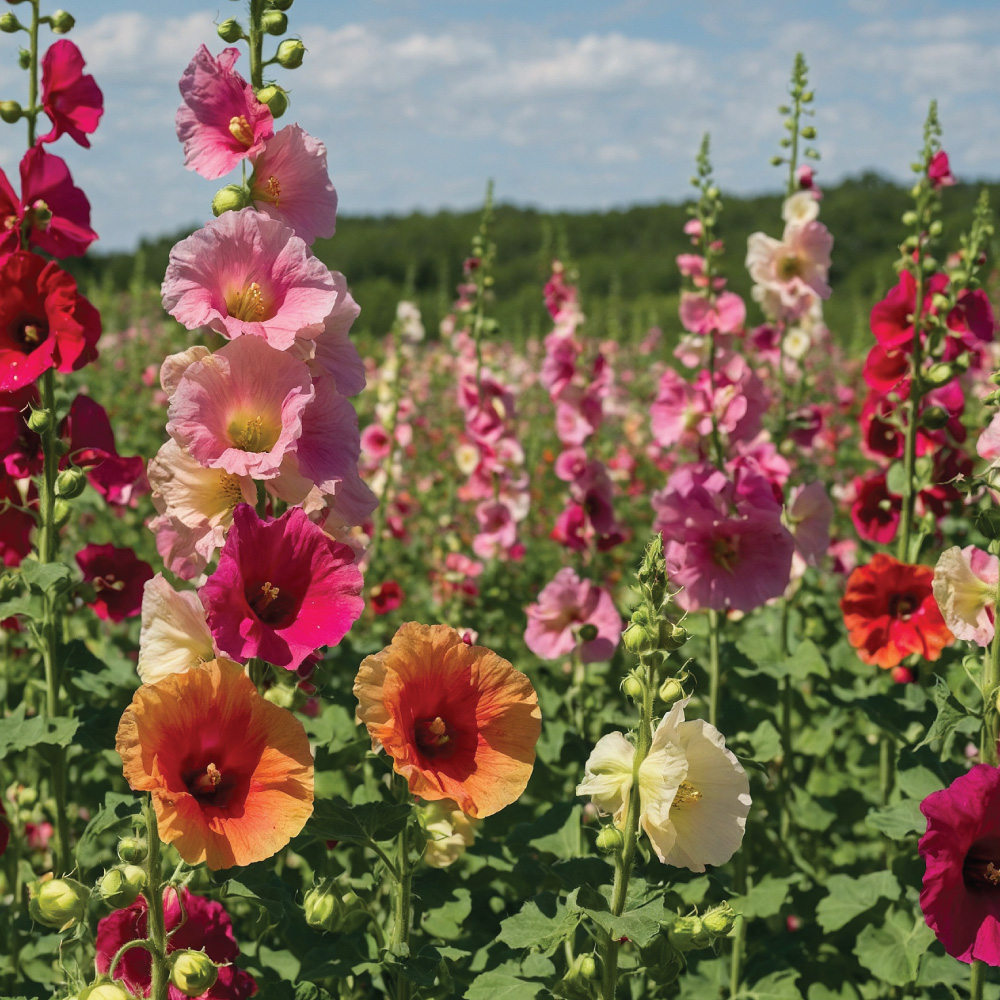 Flores de malva-rosa
