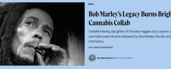 Bob Marley’s Legacy Burns Bright With New Cannabis Collab surfer