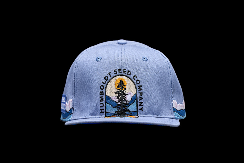 Grassroots x Humboldt Seed Company hennephoed blauw — vooraanzicht